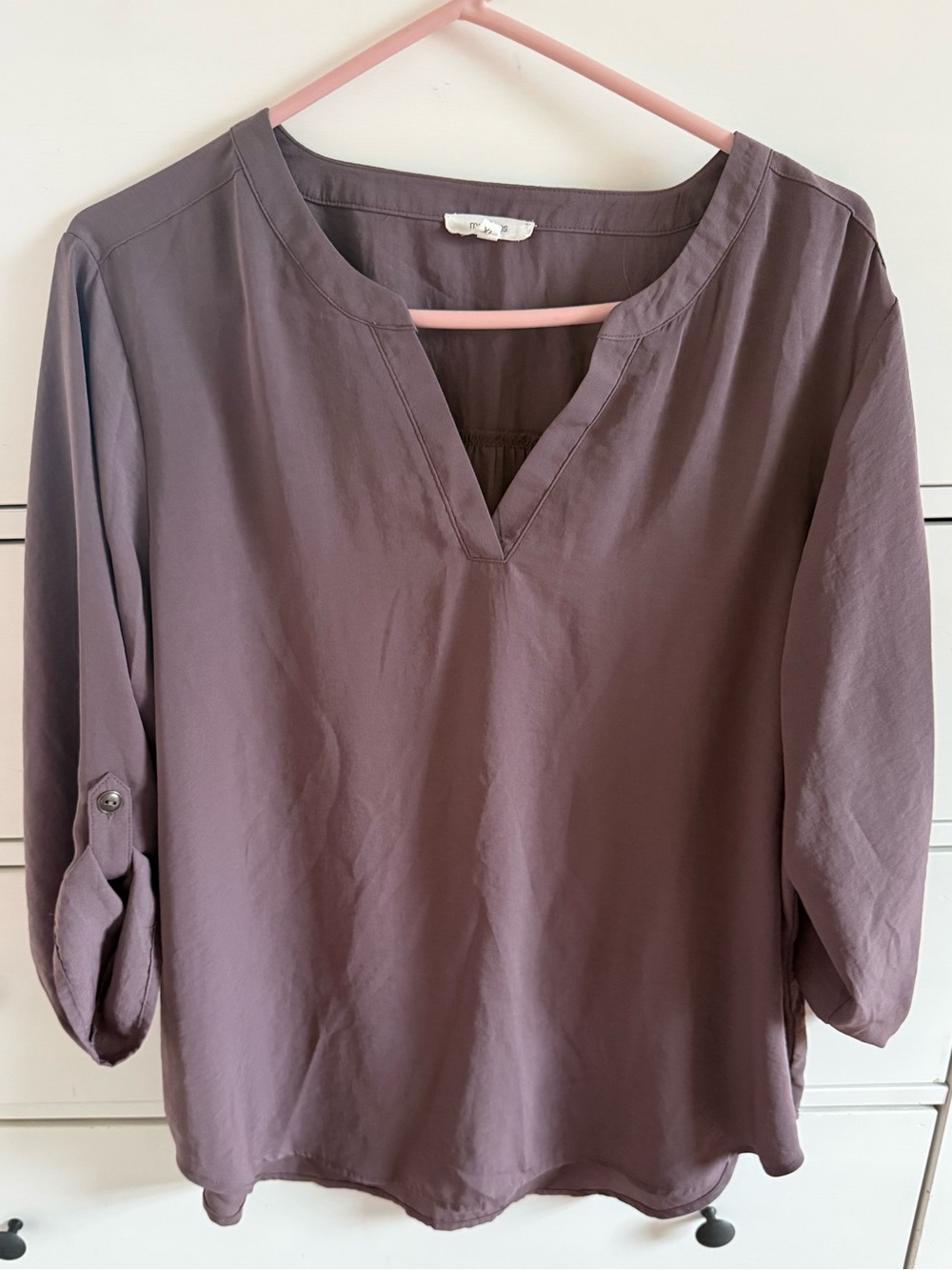 Maurices Atwood 3/4 Sleeve Popover Blouse Size XL
